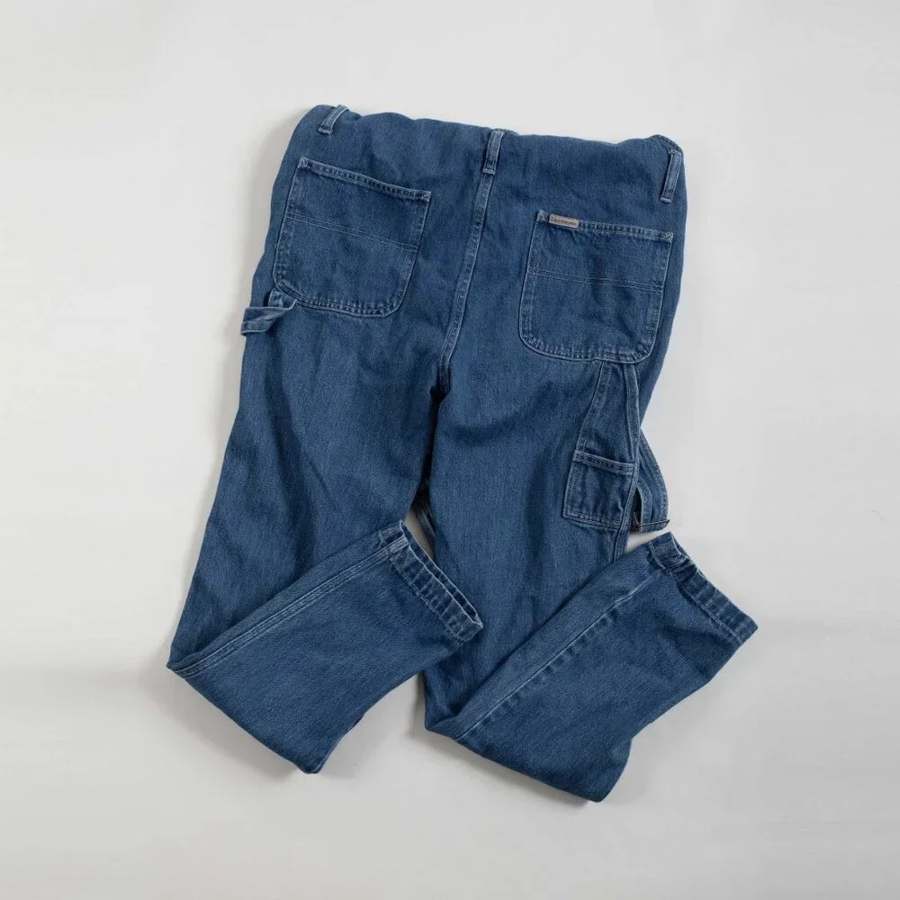 Calvin Klein Denim Overalls Pants tapered slim leg Size Small - Picture 8 of 12